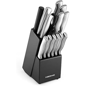 image:imageFarberware 15Piece Kitchen Knife Block Set Stainless Steel BlackBlack