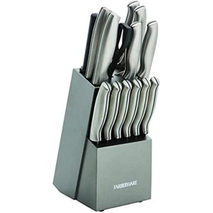 image:imageFarberware 15Piece Kitchen Knife Block Set Stainless Steel BlackGraphite