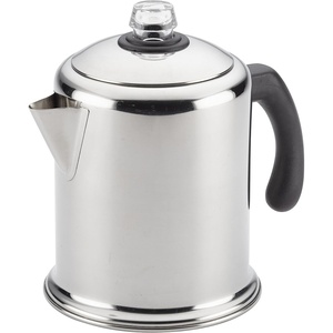 image:imageFarberware Classic Stainless Steel Yosemite Coffee Percolator 8Cup12 Cup  Clear Knob