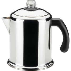 image:imageFarberware Classic Stainless Steel Yosemite Coffee Percolator 8Cup8 Cup  Clear Knob Pack of 6