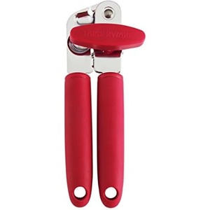 image:imageFarberware Colourworks Soft Grip Manual Can Opener Red  Ergonomic Handle with NonScratch Silicone Accents Easy Turn Knob Hand WashRed