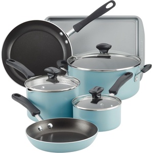image:imageFarberware Cookstart Aluminum Nonstick Cookware Set 15PieceAqua