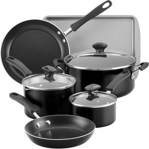 image:imageFarberware Cookstart Aluminum Nonstick Cookware Set 15PieceBlack