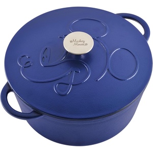 image:imageFarberware Disney Bon Voyage PreSeasoned Cast Iron Dutch OvenCasserole Pan with Lid Suitable for All Stovetops Including Induction 475 Quart BlueBlue