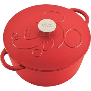 image:imageFarberware Disney Bon Voyage PreSeasoned Cast Iron Dutch OvenCasserole Pan with Lid Suitable for All Stovetops Including Induction 475 Quart BlueRed