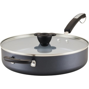image:imageFarberware Disney Monochrome Ceramic Cookware Nonstick Saute Pan with Lid and Helper Handle Dishwasher Safe 45 Quart  BlackSaute Pan 45 Quart