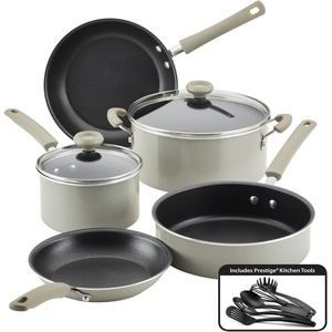 image:imageFarberware DuraStrong Nonstick CookwarePots and Pans Set 12 Piece  Gray