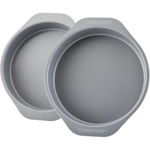 image:imageFarberware GOLDEN BAKE Nonstick Jumbo Baking Cookie Sheet Light Gray2Piece Cake Pan Set