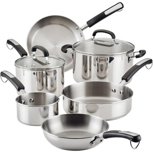 image:imageFarberware Millennium Stainless Steel Pots and Pans Set 10Piece SilverBrilliance