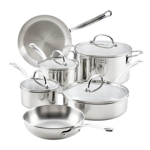 image:imageFarberware Millennium Stainless Steel Stockpot with Lid Induction Ready Compatible with All Cooktops Metal Utensil Safe 8 Quart Dutch Oven Dishwasher Safe  Stainless SteelCookware Set 10 Piece