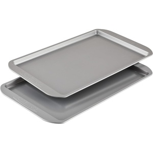 image:imageFarberware Nonstick Bakeware Nonstick Cookie Sheet  Baking Sheet  11 Inch x 17 Inch Gray11 x 17 2 piece