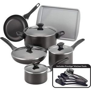image:imageFarberware Nonstick Cookware Pots and Pans Set 15Piece Cooking UtensilsBlack