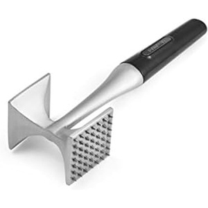 image:imageFarberware Professional DualSided Rigid and Texture Stainless Steel Meat Tenderizer with Comfort Grip Handle Great for Pounding Meat Shellfish Nuts Dishwasher Safe Black