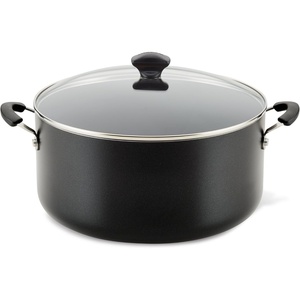 image:imageFarberware Promotional Cookware Aluminum Nonstick Covered Stockpot 105Quart Champagne SilverBlack