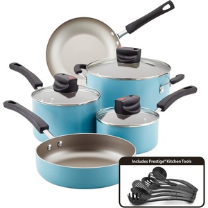 image:imageFarberware Smart Control Nonstick Cookware Pots and Pans Set 14 Piece Aqua