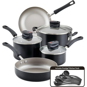 image:imageFarberware Smart Control Nonstick Cookware Pots and Pans Set 14 Piece Black