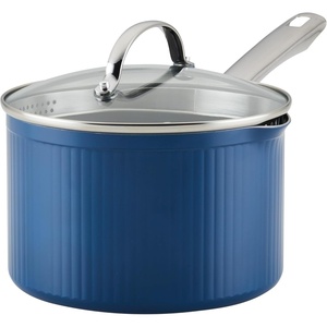 image:imageFarberware Style Nonstick Cookware Saute Pan with Lid Dishwasher Safe 3 Quart  BlueBlue