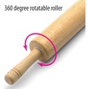 image:imageFARBERWARE Classic Wood Rolling Pin 18Inch Hardwood Dough Roller for Baking Pizza Pies Pastry and Cookies Ergonomic Handles Kitchen EssentialNatural