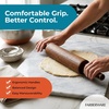 image:imageFARBERWARE Classic Wood Rolling Pin 18Inch Hardwood Dough Roller for Baking Pizza Pies Pastry and Cookies Ergonomic Handles Kitchen EssentialWood
