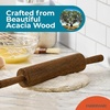 image:imageFARBERWARE Classic Wood Rolling Pin 18Inch Hardwood Dough Roller for Baking Pizza Pies Pastry and Cookies Ergonomic Handles Kitchen EssentialWood