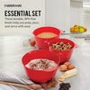 image:imageFarberware  5216128 Farberware Professional Plastic Mixing Bowls Set of 3 OrangeRedLightGreenRed