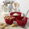 image:imageFarberware  5216128 Farberware Professional Plastic Mixing Bowls Set of 3 OrangeRedLightGreenRed