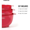 image:imageFarberware  5216128 Farberware Professional Plastic Mixing Bowls Set of 3 OrangeRedLightGreenRed