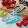 image:imageFarberware 4in1 Kitchen Scissors High Carbon Stainless Steel BlackAqua and Gray