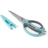 image:imageFarberware 4in1 Kitchen Scissors High Carbon Stainless Steel BlackAqua and Gray