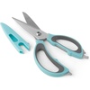 image:imageFarberware 4in1 Kitchen Scissors High Carbon Stainless Steel BlackAqua and Gray
