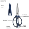 image:imageFarberware 4in1 Kitchen Scissors High Carbon Stainless Steel BlackNavy and Gray