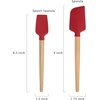 image:imageFarberware 5216385 Professional Heat Resistant Silicone Spatula with Wood HandleSafe for NonStick Cookware Set of 2 RedSet of 2 Mini Spatulas