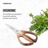 image:imageFarberware AllPurpose Kitchen Shears with Faux WoodGrain Finish Handles Stainless Steel Blades Multipurpose Scissors for Meat Herbs and MorePecan Wood Handles Pack of 12