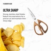 image:imageFarberware AllPurpose Kitchen Shears with Faux WoodGrain Finish Handles Stainless Steel Blades Multipurpose Scissors for Meat Herbs and MorePecan Wood Handles Pack of 12