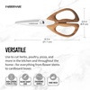 image:imageFarberware AllPurpose Kitchen Shears with Faux WoodGrain Finish Handles Stainless Steel Blades Multipurpose Scissors for Meat Herbs and MorePecan Wood Handles