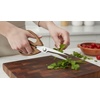 image:imageFarberware AllPurpose Kitchen Shears with Faux WoodGrain Finish Handles Stainless Steel Blades Multipurpose Scissors for Meat Herbs and MorePecan Wood Handles