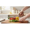 image:imageFarberware AllPurpose Kitchen Shears with Faux WoodGrain Finish Handles Stainless Steel Blades Multipurpose Scissors for Meat Herbs and MorePecan Wood Handles Pack of 12