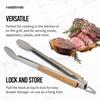 image:imageFarberware BBQ Acacia Wood Handled Tong 17Inch Stainless Steel