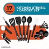 image:imageFarberware Classic 17Piece Kitchen Tool amp Gadget Set  Nonstick Utensils for Cooking Baking amp Food Prep with Measuring Cups amp Spoons Dishwasher Safe Heat Resistant Ideal for Everyday UseBlack
