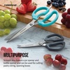 image:imageFarberware Comfort Grip Kitchen Scissors 2 Pack Aqua and GrayAqua and Gray