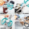 image:imageFarberware Comfort Grip Kitchen Scissors 2 Pack Aqua and GrayAqua and Gray