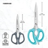 image:imageFarberware Comfort Grip Kitchen Scissors 2 Pack Aqua and GrayAqua and Gray