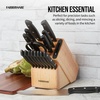 image:imageFarberware Edgekeeper Triple Rivet Block Set with Built in Knife Sharpener 16Piece Black