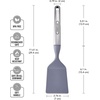 image:imageFarberware Nylon Turner Spatula with Stainless Steel Handle HeatResistant Slotted Flip Spatula for Nonstick Cookware Ergonomic Soft Grip 135 Inches Grey