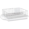 image:imageFarberware Compact Dish Drying Rack with Drainboard Flatware Caddy and Sink Brush Teal  Holds 9 Plates Fits Small Kitchens Apartments and DormsWhite