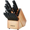 image:imageFarberware Edgekeeper Triple Rivet Block Set with Built in Knife Sharpener 16Piece Black