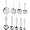 image:imageFarberware Measuring Cups and Spoons Set 9Piece Stainless Steel Kitchen Measuring Set with Engraved Measurements Nesting Design with Rings for Easy Storage