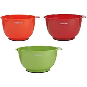 image:imageFarberware  5216128 Farberware Professional Plastic Mixing Bowls Set of 3 OrangeRedLightGreenOrangeRedLightGreen