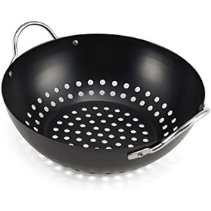 image:imageFarberware Barbecue Nonstick Round Wok Topper 11Inch BlackMini Round Wok Topper