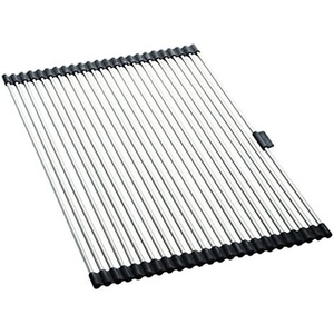 image:imageFarberware Dish Drying Rack Over the Sink Large Stainless Steel Rolling Drying Rack for Kitchen Counter RustResistant Rods Holds Up to 22 lbs Dishwasher Safe